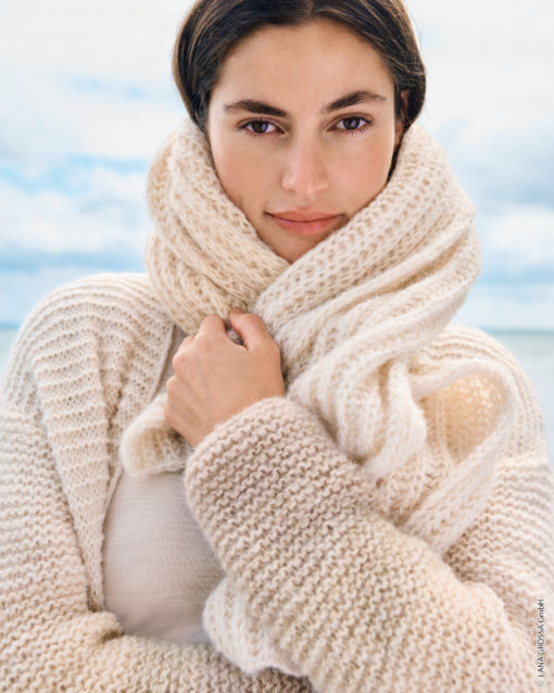 Strickset Schal Aus Soffio Und Setasuri Von Lana Grossa