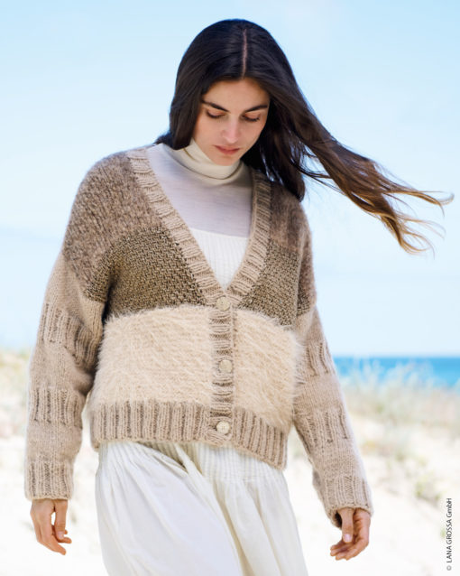 Strickset Jacke Aus Avio, Basta, Lucida Und Ecopunochunky Von Lana Grossa