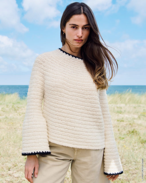 Strickset Rundpassenpullover Aus Airy Und Alpaca Air Von Lana Grossa