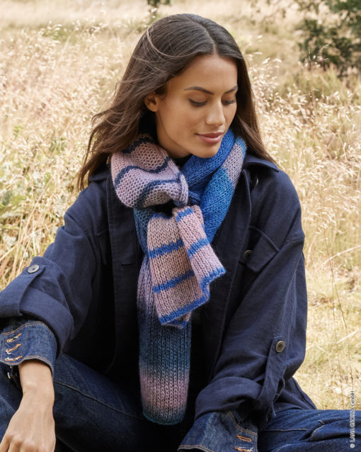 Strickset Schal Glatt-Links-Patent Aus Gomitolo Gala Von Lana Grossa
