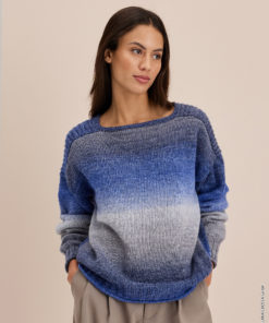 Strickset Pullover Mit Querrippenmuster aus Gomitolo Versione von Lana Grossa