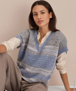 Strickset Häkel-pullunder aus Gomitolo Gala von Lana Grossa