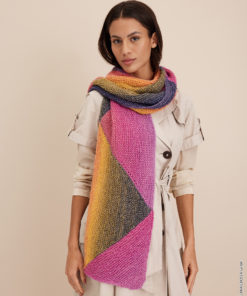 Strickset Diagonal-gestrickter-dreiecksschal aus Gomitolo Versione von Lana Grossa