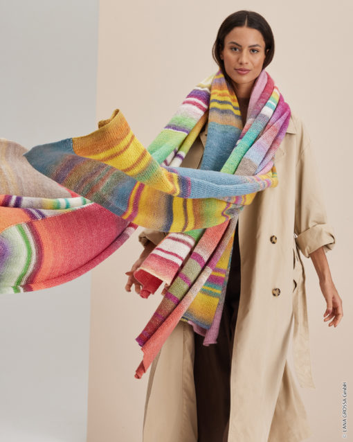 Strickset Karoschal Aus Gomitolo Magico Und Gomitolo Versione Von Lana Grossa