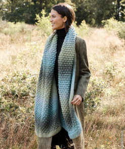 Strickset Tuch Mit Webmuster aus Gomitolo Gala von Lana Grossa