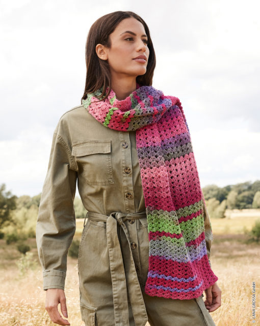 Strickset Häkelschal Aus Gomitolo Magico Von Lana Grossa