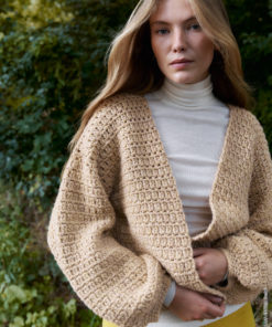 Strickset Jacke Mit Ballonärmeln aus Cool Merino Big von Lana Grossa