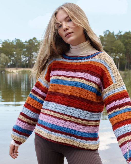 Strickset Striking Stripes Pullover Aus Cool Merino Von Lana Grossa