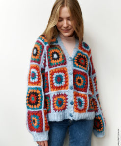Strickset Bunte Jacke Mit Granny Squares aus Superkid Seta von Lana Grossa