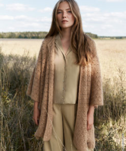 Strickset Jacke Mit Kleinem Polokragen aus Ecopuno und Silkhair von Lana Grossa