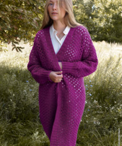 Strickset Mantel Mit Lochmuster aus Alta Moda Alpaca von Lana Grossa