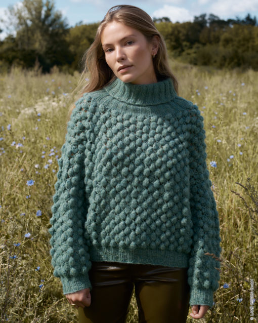 Strickset Pullover Mit Xl-Noppen Aus Airy Von Lana Grossa