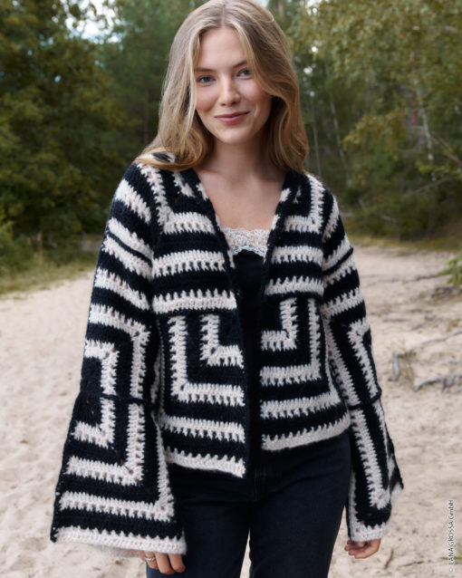 Strickset Granny Square Jacke Aus Alpaca Air Von Lana Grossa