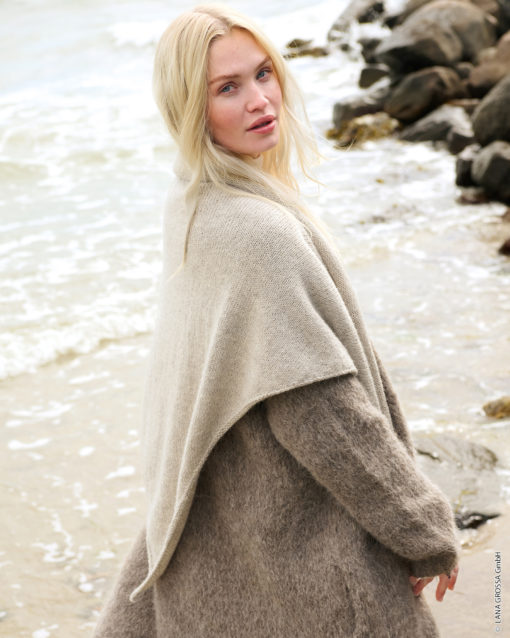 Strickset Dreieckstuch Aus Natural Lama Fine Von Lana Grossa