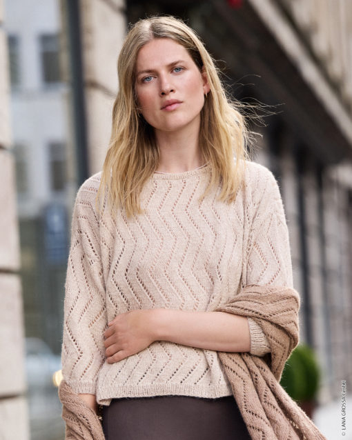 Strickset Pullover Aus Natural Lama Fine Von Lana Grossa