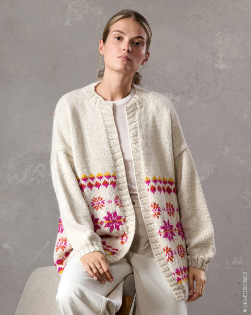 Strickset Cardigan Aus Natural Lama Chunky Von Lana Grossa