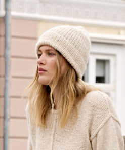 Strickset Klassische Rippenmütze aus Natural Alpaca Pelo von Lana Grossa