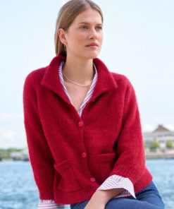 Strickset Top Down Raglan-cardigan aus Ecopuno und Silkhair von Lana Grossa