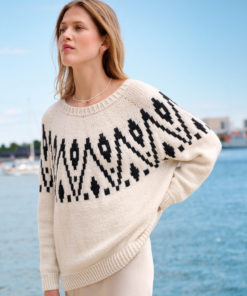 Strickset Top Down Norwegerpullover aus Alta Moda Alpaca von Lana Grossa