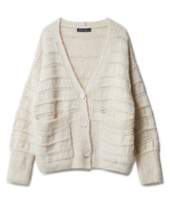 Strickset Cardigan Mit Lochmusterstreifen Aus Natural Alpaca Pelo Von Lana Grossa 4 Hw2024 Nordic Knits 03 Lana Grossa 9410320 M22 Mf2