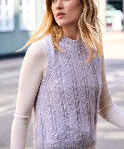 Strickset Pullunder Mit Zopfmuster aus Ecopuno und Silkhair von Lana Grossa