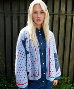 Home 82 Strickset Jacquard-Cardigan Aus Ecopuno Und Silkhair Von Lana Grossa