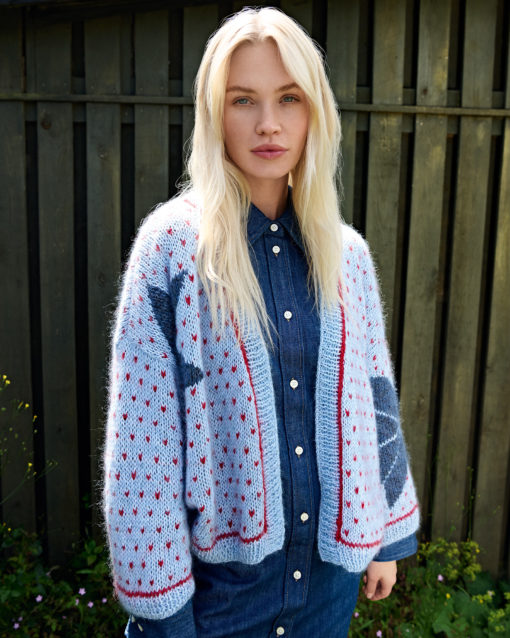 Strickset Jacquard-Cardigan Aus Ecopuno Und Silkhair Von Lana Grossa