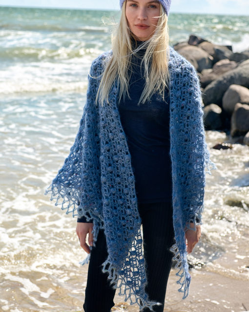 Strickset Häkeltuch Mit Borte Aus Natural Superkid Tweed Von Lana Grossa