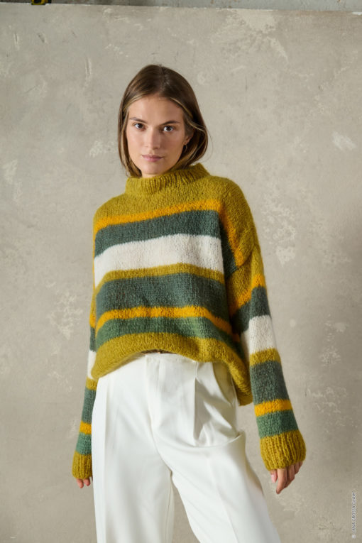 Strickset Streifenpullover Aus Mohair Moda Und Alpaca Air Von Lana Grossa