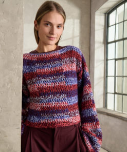 Strickset Häkelpullover aus Cool Merino und Superkid Seta von Lana Grossa