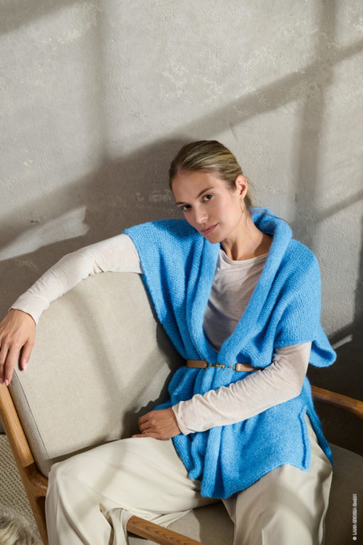 Strickset Weste Mit Rollrand Aus Alpaca Air Von Lana Grossa