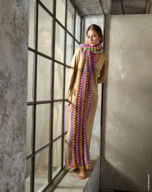 Strickset H├Äkelschal Aus Basta, Alpaca Air Und Cool Merino Big Von Lana Grossa