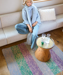 Strickset Teppich In Festen Maschen In Streifen aus The Tube von Lana Grossa
