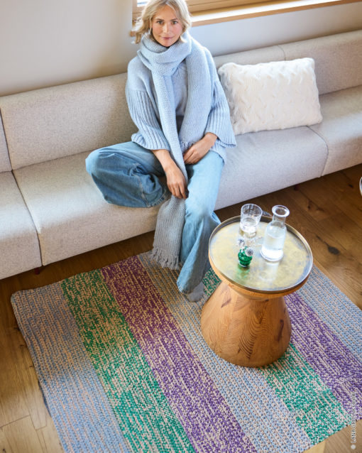 Strickset Teppich In Festen Maschen In Streifen Aus The Tube Von Lana Grossa