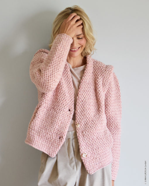 Strickset Jacke Im Flechtmuster Aus Lala Berlin Lovely Cotton Von Lana Grossa