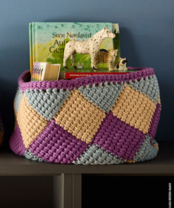 Strickset Grosser Korb In Tunesischer Häkelei aus The Tube von Lana Grossa