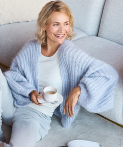 Strickset Jacke Im Patentmuster aus Silkhair von Lana Grossa