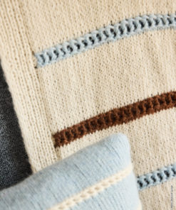 Strickset Decke Mit Lochmusterstreifen Aus Brigitte No. 2 Von Lana Grossa 5 Hw2024 Home 77 Lana Grossa 9410077 M26 Mf3