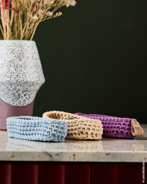 Strickset Drei Ovale Schalen In Festen Maschen Aus The Tube Von Lana Grossa