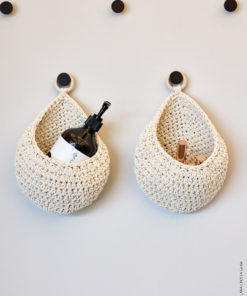 Strickset Zwei Hängekörbe In Halben Stäbchen aus The Core von Lana Grossa