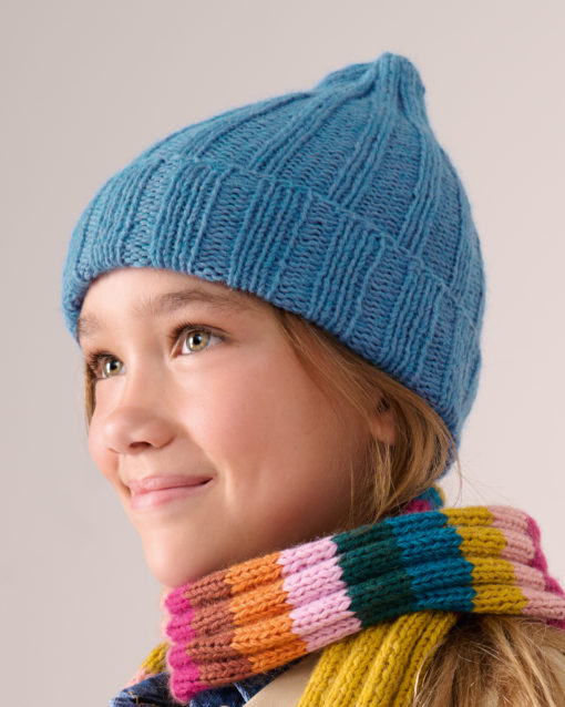 Strickset Rippenmütze Aus Ecopuno Von Lana Grossa