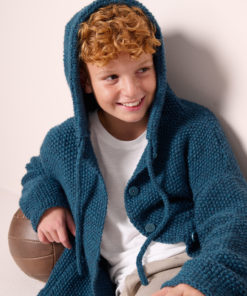 Strickset Jacke Mit Kapuze aus Cool Merino Big von Lana Grossa