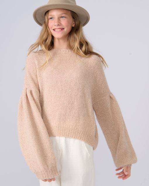 Strickset Pullover Mit Puffärmeln Aus Soffio Und Setasuri Von Lana Grossa