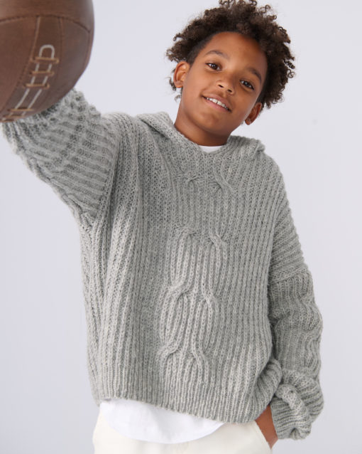 Strickset Pullover Mit Zopfmuster Aus Cool Merino Von Lana Grossa