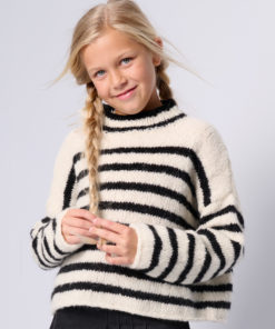 Strickset Streifenpullover aus Airy von Lana Grossa