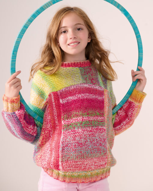 Strickset Pullover Mit Passe Aus Gomitolo Magico Und Gomitolo Versione Von Lana Grossa