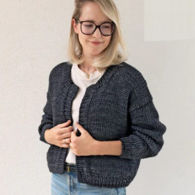 Strickset Quicky Jacket aus Vintage Superchunky von Lana Grossa