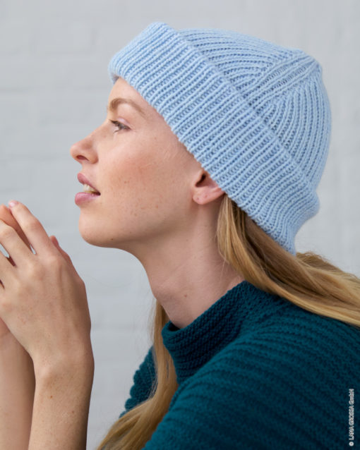 Strickset Mütze Im Rippenmuster Aus Cashmere Kiss Von Lana Grossa
