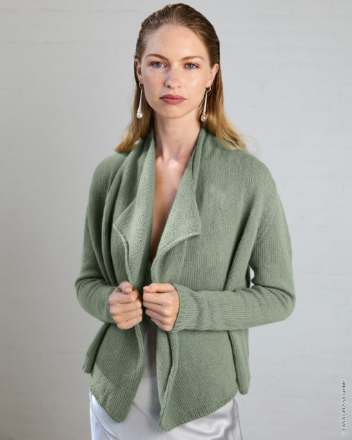 Strickset Jacke Ohne Verschluss Aus Cashmere Pure Von Lana Grossa
