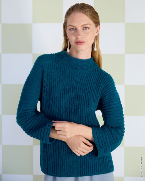 Strickset Pullover Im Rippenmuster Aus Cashmere Pure Von Lana Grossa